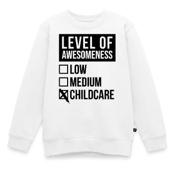 Garde d’enfants Garde d’enfants Garde d’enfants - Sweat Premium enfant bio - blanc - Devant - AI Model Kid Male (0cm)