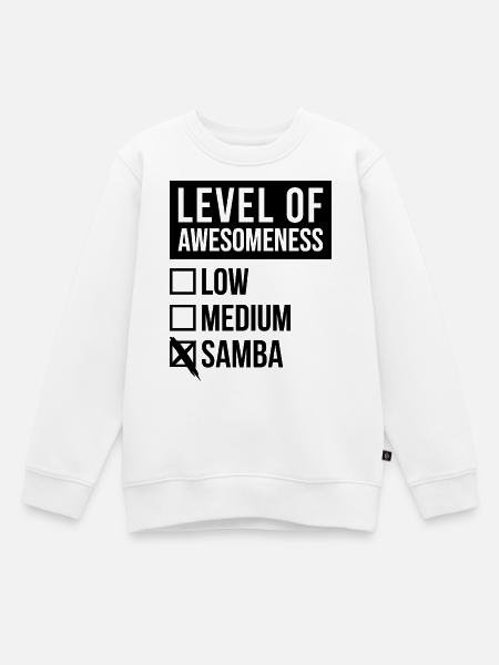 Samba Samba Samba - Sweat Premium enfant bio - blanc