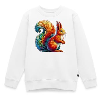 Écureuil - Sweat Premium enfant bio - blanc - Devant - AI Model Kid Male (0cm)