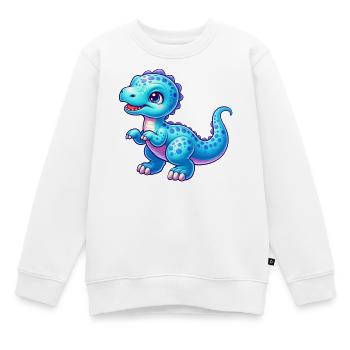 Dinosaur - Kids Premium Organic Sweatshirt - white - Front - AI Model Kid Male (0cm)