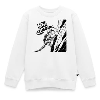 Klettern, Felsklettern - Kinder Premium Organic Sweatshirt - Weiß - Vorne - AI Model Kid Male (0cm)
