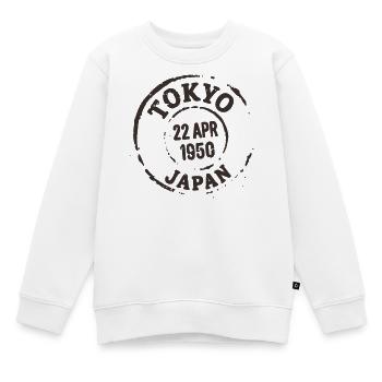 Vintage Tokio Japan Reise Poststempel Design - Kinder Premium Organic Sweatshirt - Weiß - Vorne - AI Model Kid Male (0cm)
