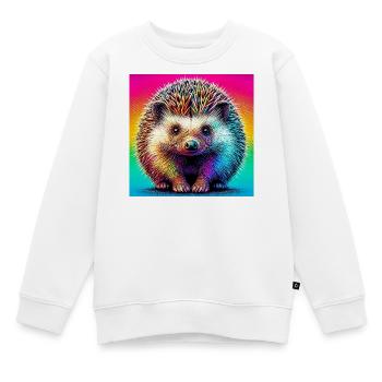 Igel - Kinder Premium Organic Sweatshirt - Weiß - Vorne - AI Model Kid Male (0cm)