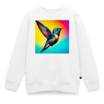 Kolibri - Kinder Premium Organic Sweatshirt - Weiß - Vorne - AI Model Kid Male (0cm)