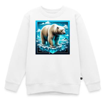 polar bear - Kids Premium Organic Sweatshirt - white - Front - AI Model Kid Male (0cm)