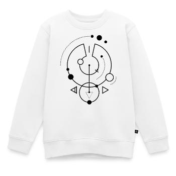 Schwarzes geometrisches Symbol - Kinder Premium Organic Sweatshirt - Weiß - Vorne - AI Model Kid Male (0cm)
