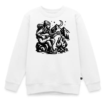 Feu de camp - Sweat Premium enfant bio - blanc - Devant - AI Model Kid Male (0cm)