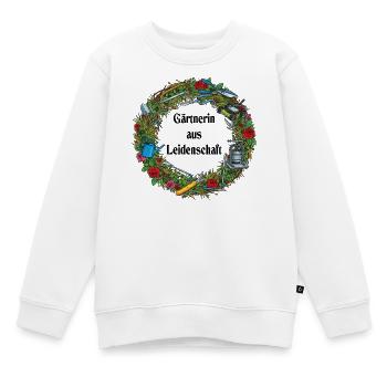 Gartenwerkzeug Kranz Muster - Kinder Premium Organic Sweatshirt - Weiß - Vorne - AI Model Kid Male (0cm)