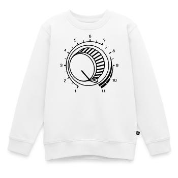 Volume, Monter le son, Volume, Musique, Fête, Son DJ - Sweat Premium enfant bio - blanc - Devant - AI Model Kid Male (0cm)