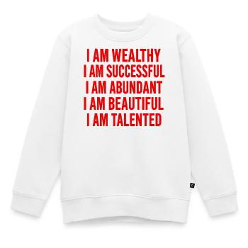 You are amazing - Affirmations - Kids Premium Organic Sweatshirt - white - Front - AI Model Kid Male (0cm)