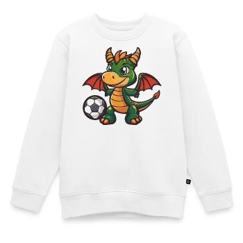 Drache mit Ball - Kinder Premium Organic Sweatshirt - Weiß - Vorne - AI Model Kid Male (0cm)