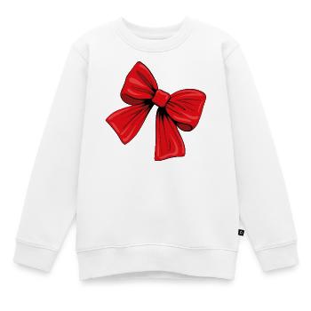 rote Schleife - Kinder Premium Organic Sweatshirt - Weiß - Vorne - AI Model Kid Male (0cm)