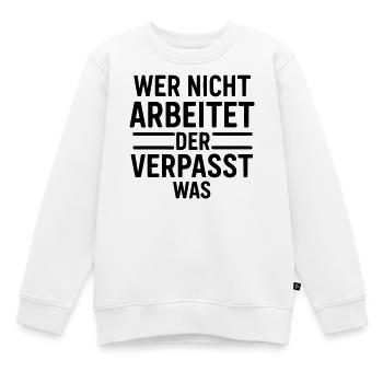 arbeit motivation - Kinder Premium Organic Sweatshirt - Weiß - Vorne - AI Model Kid Male (0cm)
