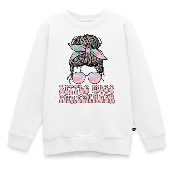 Threenager 3e anniversaire 3 ans Filles - Sweat Premium enfant bio - blanc - Devant - AI Model Kid Male (0cm)