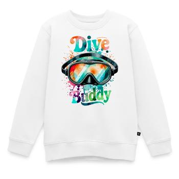 Dive Buddy Taucherbrille - Kinder Premium Organic Sweatshirt - Weiß - Vorne - AI Model Kid Male (0cm)