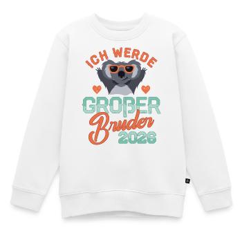 Je vais être Big Brother 2026 - Bébé de grossesse - Sweat Premium enfant bio - blanc - Devant - AI Model Kid Male (0cm)
