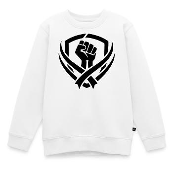 logo combat  - Sweat Premium enfant bio - blanc - Devant - AI Model Kid Male (0cm)