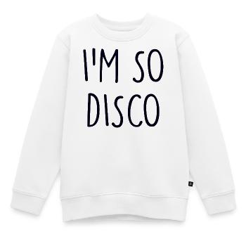 Discothèque - Sweat Premium enfant bio - blanc - Devant - AI Model Kid Male (0cm)