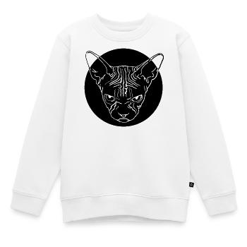 Tête de sphinx - Sweat Premium enfant bio - blanc - Devant - AI Model Kid Male (0cm)