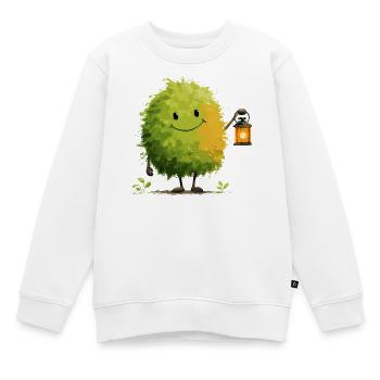 Buschfreund mit Laterne - Kinder Premium Organic Sweatshirt - Weiß - Vorne - AI Model Kid Male (0cm)