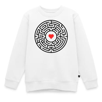 Labyrinthe du Labyrinthe Heart Maze - Sweat Premium enfant bio - blanc - Devant - AI Model Kid Male (0cm)