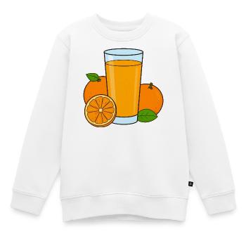 Jus d'orange - Sweat Premium enfant bio - blanc - Devant - AI Model Kid Male (0cm)