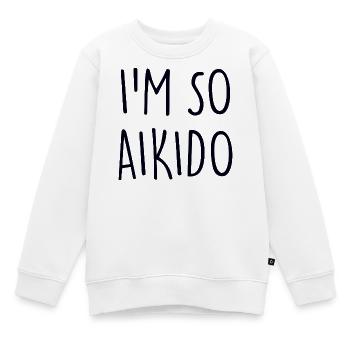 Aikido - Kinder Premium Organic Sweatshirt - Weiß - Vorne - AI Model Kid Male (0cm)
