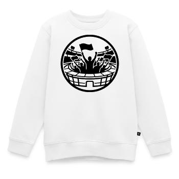Stadion Fans - Kinder Premium Organic Sweatshirt - Weiß - Vorne - AI Model Kid Male (0cm)