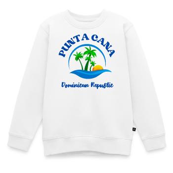 Plage de Punta Cana - Sweat Premium enfant bio - blanc - Devant - AI Model Kid Male (0cm)