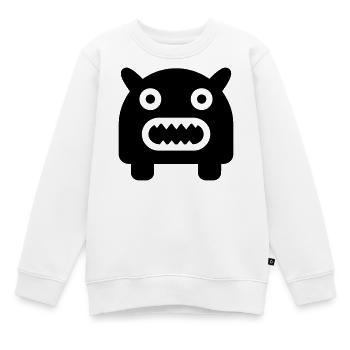 monstre - Sweat Premium enfant bio - blanc - Devant - AI Model Kid Male (0cm)