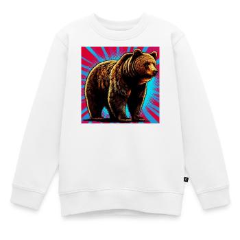 Bär - Kinder Premium Organic Sweatshirt - Weiß - Vorne - AI Model Kid Male (0cm)