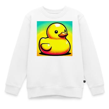 Ente Ente Ente Ente Ente - Kinder Premium Organic Sweatshirt - Weiß - Vorne - AI Model Kid Male (0cm)