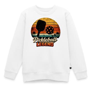Pickleball Legende Retro Sunset - Kinder Premium Organic Sweatshirt - Weiß - Vorne - AI Model Kid Male (0cm)