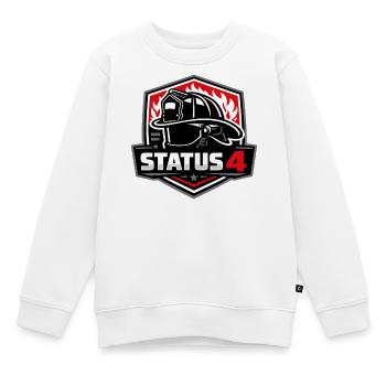Status4 Feuerwehres Schutzlogo - Kinder Premium Organic Sweatshirt - Weiß - Vorne - AI Model Kid Male (0cm)