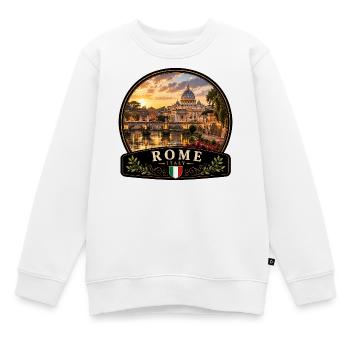Italien Urlaub Altstadt Mediterran Urlaub Kanal - Kinder Premium Organic Sweatshirt - Weiß - Vorne - AI Model Kid Male (0cm)
