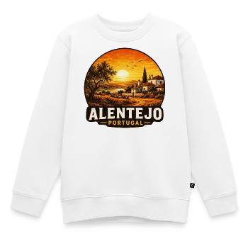 Alentejo Urlaub Portugal Mediterran Atlantik  - Kinder Premium Organic Sweatshirt - Weiß - Vorne - AI Model Kid Male (0cm)