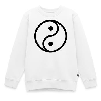 Ying Yang - Kinder Premium Organic Sweatshirt - Weiß - Vorne - AI Model Kid Male (0cm)