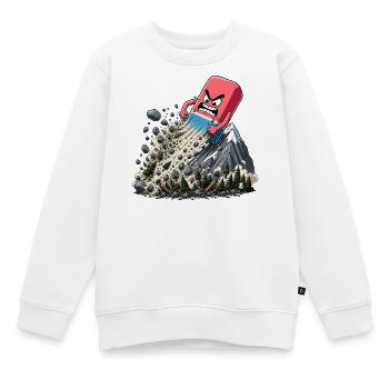 Tempête de cube en colère sur la montagne - Sweat Premium enfant bio - blanc - Devant - AI Model Kid Male (0cm)