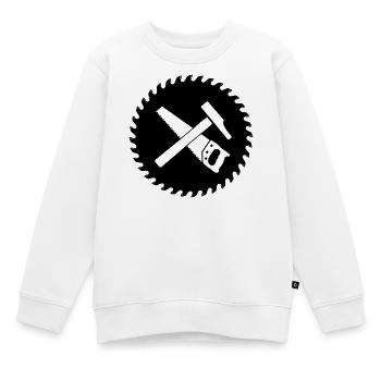 Schreiner Sägeblatt Werkzeug Logo - Kinder Premium Organic Sweatshirt - Weiß - Vorne - AI Model Kid Male (0cm)