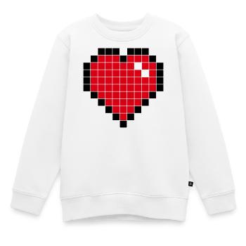 Cœur - Sweat Premium enfant bio - blanc - Devant - AI Model Kid Male (0cm)