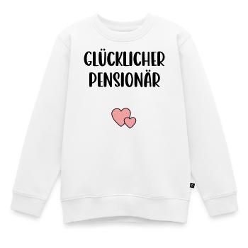 Glücklicher Pensionär Herz - Kinder Premium Organic Sweatshirt - Weiß - Vorne - AI Model Kid Male (0cm)