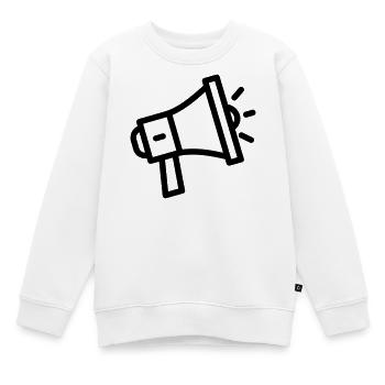 mégaphone - Sweat Premium enfant bio - blanc - Devant - AI Model Kid Male (0cm)