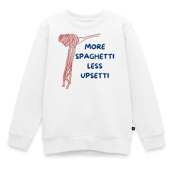 lustiges Spaghetti-Design - Kinder Premium Organic Sweatshirt - Weiß - Vorne - AI Model Kid Male (0cm)