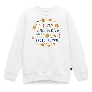 Stolzes Schulkind Erste Klasse 2026 - Kinder Premium Organic Sweatshirt - Weiß - Vorne - AI Model Kid Male (0cm)