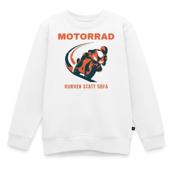 Motorrad Kurven Statt Sofa Biker Geschenk - Kinder Premium Organic Sweatshirt - Weiß - Vorne - AI Model Kid Male (0cm)