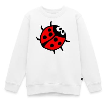 Marienkäfer - Kinder Premium Organic Sweatshirt - Weiß - Vorne - AI Model Kid Male (0cm)