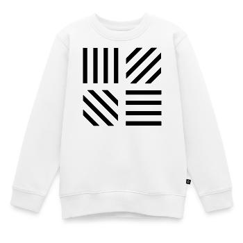 grafisches Streifen Muster - Kinder Premium Organic Sweatshirt - Weiß - Vorne - AI Model Kid Male (0cm)