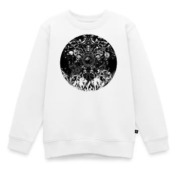 Les quatre éléments - Sweat Premium enfant bio - blanc - Devant - AI Model Kid Male (0cm)