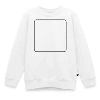 Rechteck abgerundete Ecke - Kinder Premium Organic Sweatshirt - Weiß - Vorne - AI Model Kid Male (0cm)
