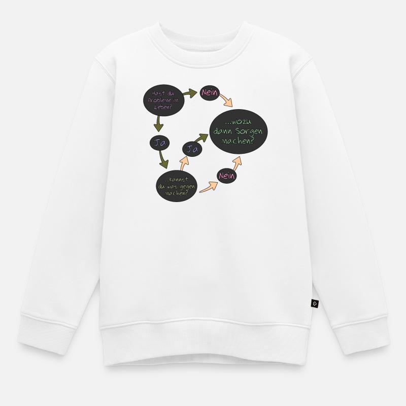 Hast du ein Problem? - Hier die Lösung - Kinder Premium Organic Sweatshirt - Weiß